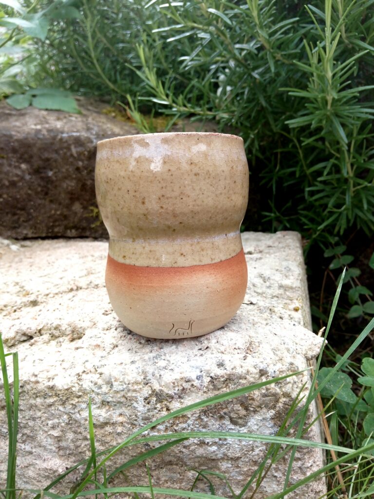 Gobelet, grès de Saint Amand, émail de cendres